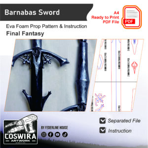 Barnabas Sword Prop Pattern – Template EVA Foam untuk Cosplay (Final Fantasy XVI)