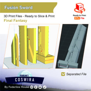 Fusion Sword 3D File – Printable Cosplay Prop Model untuk Cosplay (Final Fantasy)