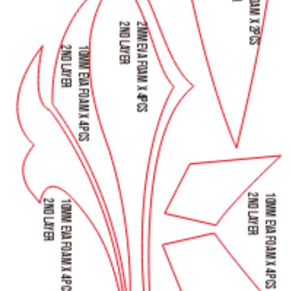Childe Dual Dagger Prop Pattern – Template EVA Foam untuk Cosplay ...