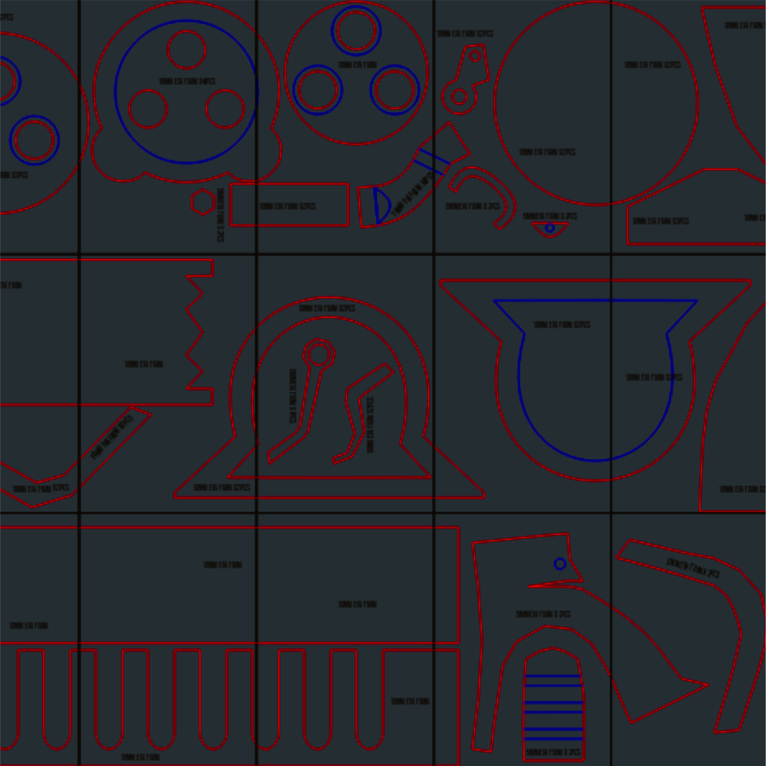 Pow-Pow Prop Pattern β Template EVA Foam untuk Cosplay Weapon (Arcane / LoL) - Gambar 3