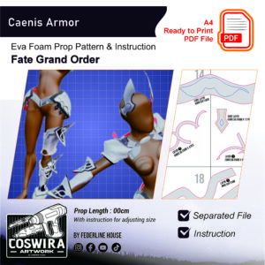 Caenis Armor Prop Pattern – Template EVA Foam untuk Cosplay (Fate Grand Order)