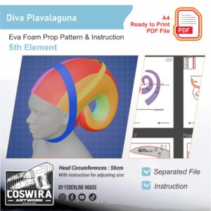 Diva Plavalaguna Prop Pattern – Template EVA Foam untuk Cosplay (5th Element)