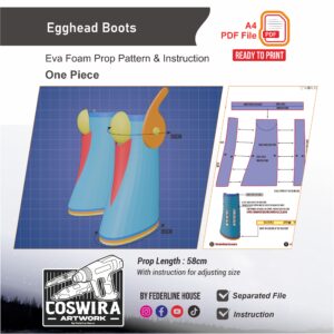 Egghead Boots Prop Pattern – Template EVA Foam untuk Cosplay (One Piece)