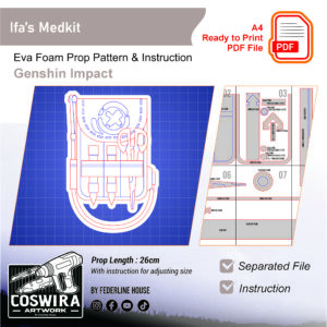 Ifa’s Medkit Prop Pattern – Template EVA Foam untuk Cosplay (Genshin Impact)