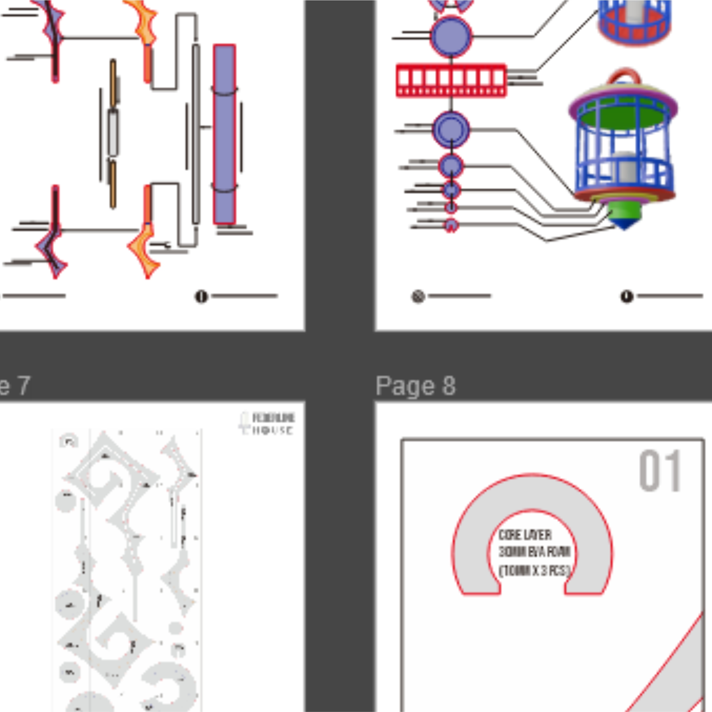 Joyaro Monoco Brush Prop Pattern โ Template EVA Foam untuk Cosplay (Clair Obscur: Expedition 33) - Gambar 3