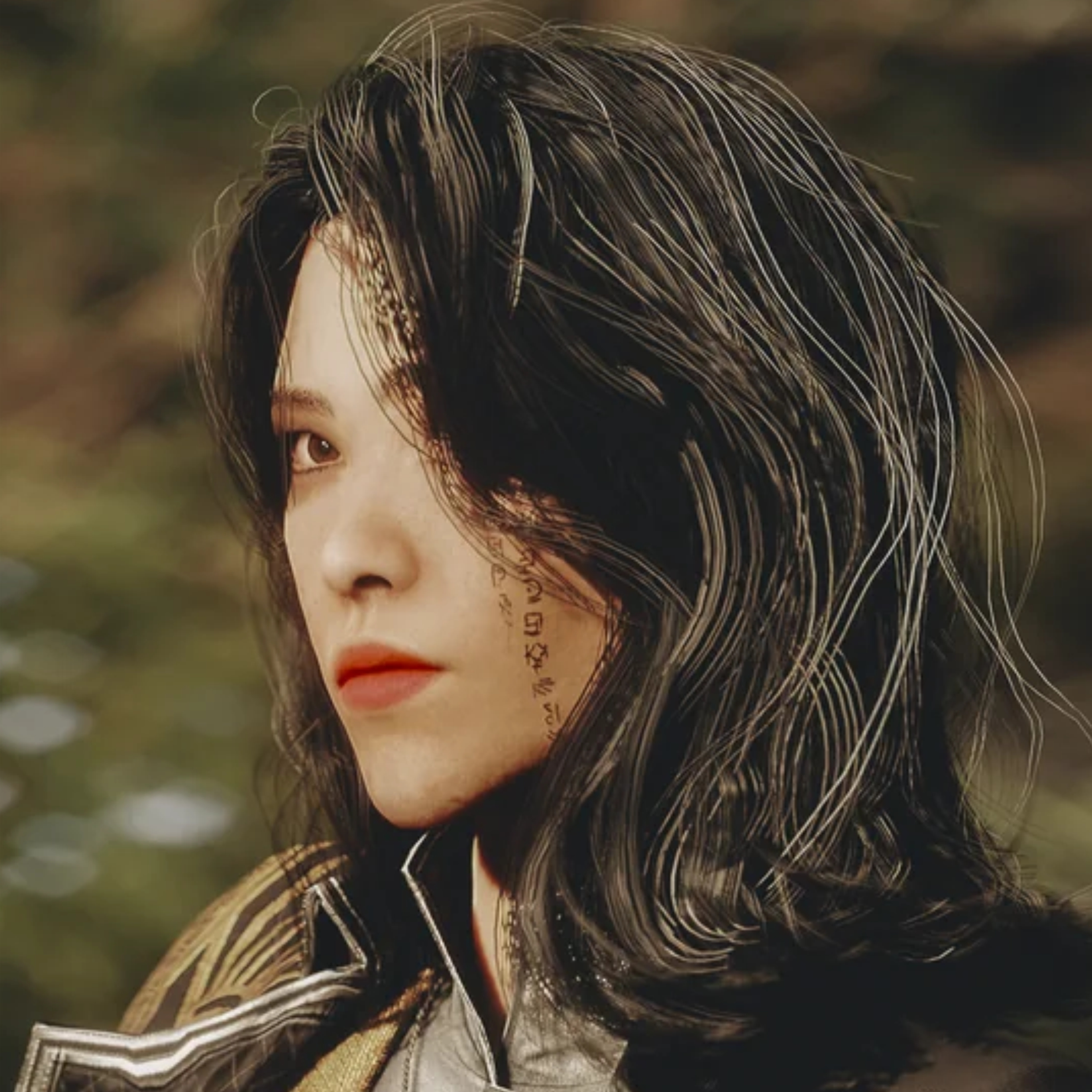 Lune Face Tattoo Prop Pattern – Template Digital untuk Cosplay (Clair Obscur: Expedition 33) - Gambar 2