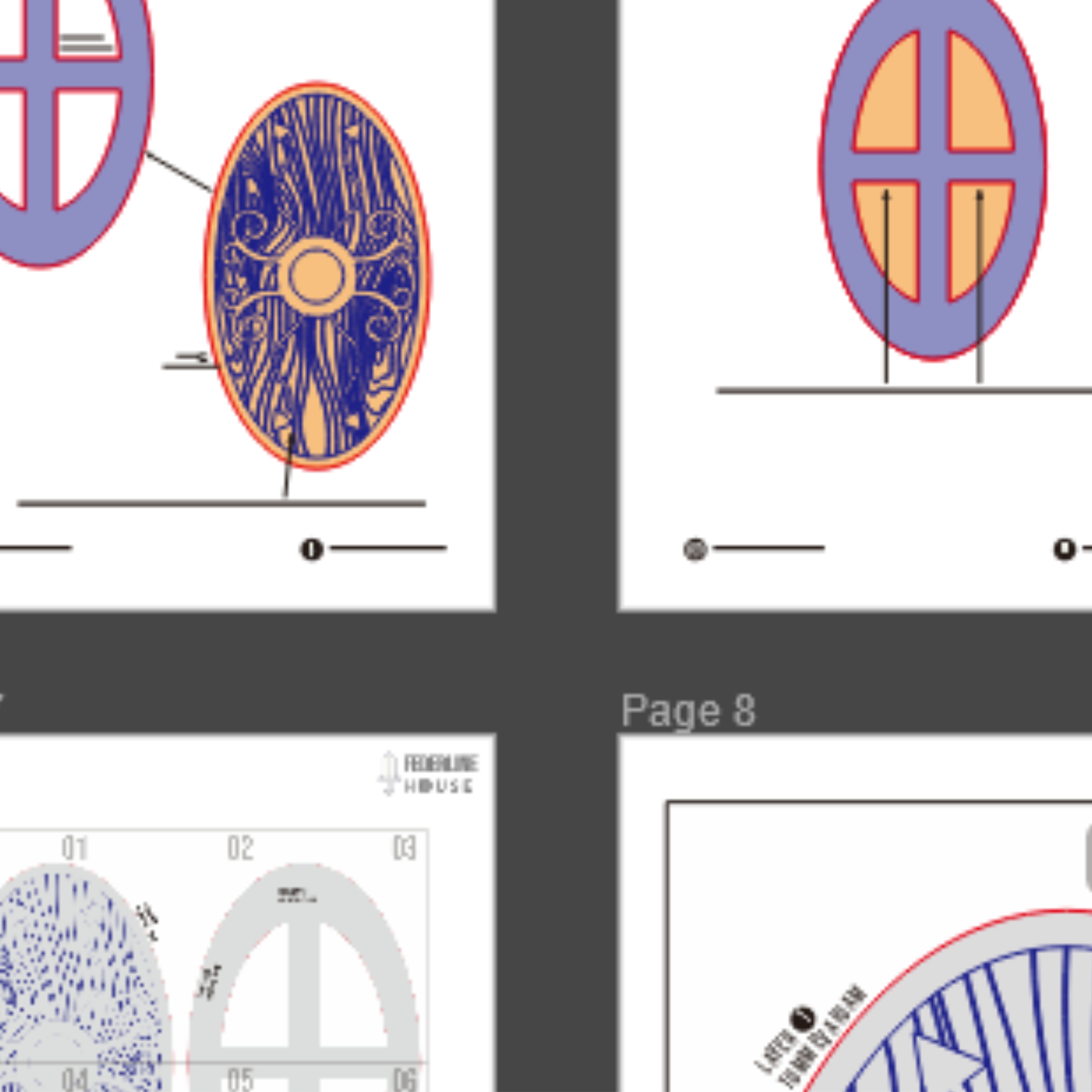 Oval Shield Prop Pattern β Template EVA Foam untuk Cosplay Shield (Basic Pattern) - Gambar 2