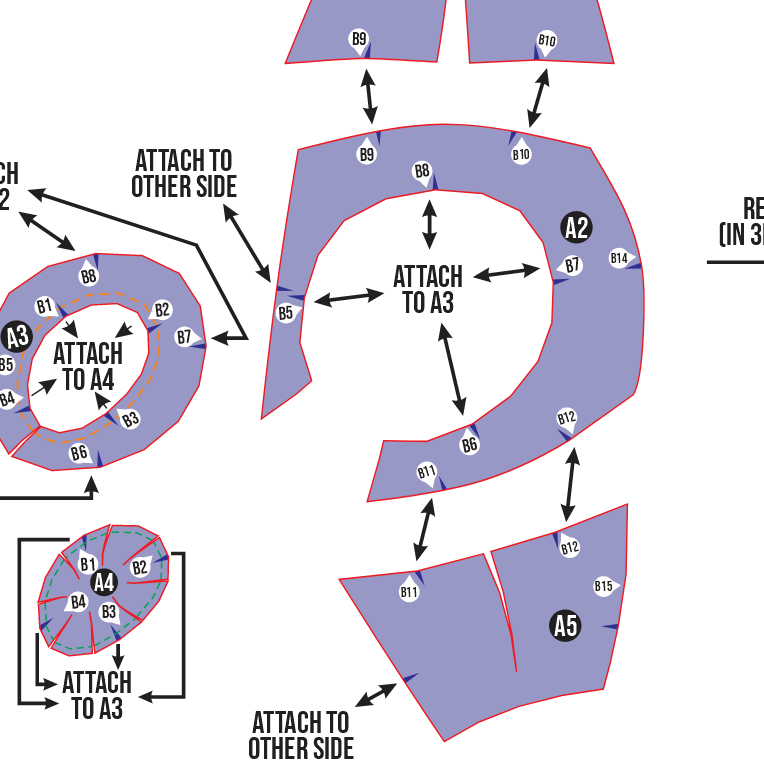 Seth Helmet Prop Pattern β Template EVA Foam untuk Cosplay (Hollow Knight) - Gambar 2