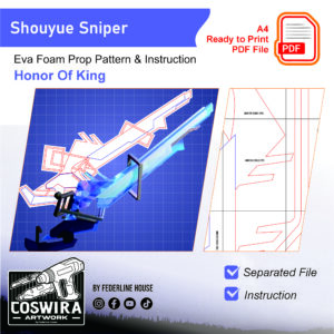 Shouyue Sniper Prop Pattern – Template EVA Foam untuk Cosplay (Honor of Kings)