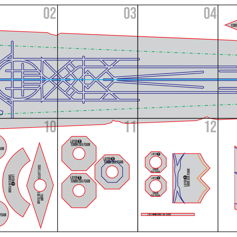 Simoso - Simon's Sword Prop Pattern β Template EVA Foam untuk Cosplay (Clair Obscur: Expedition 33) - Gambar 2