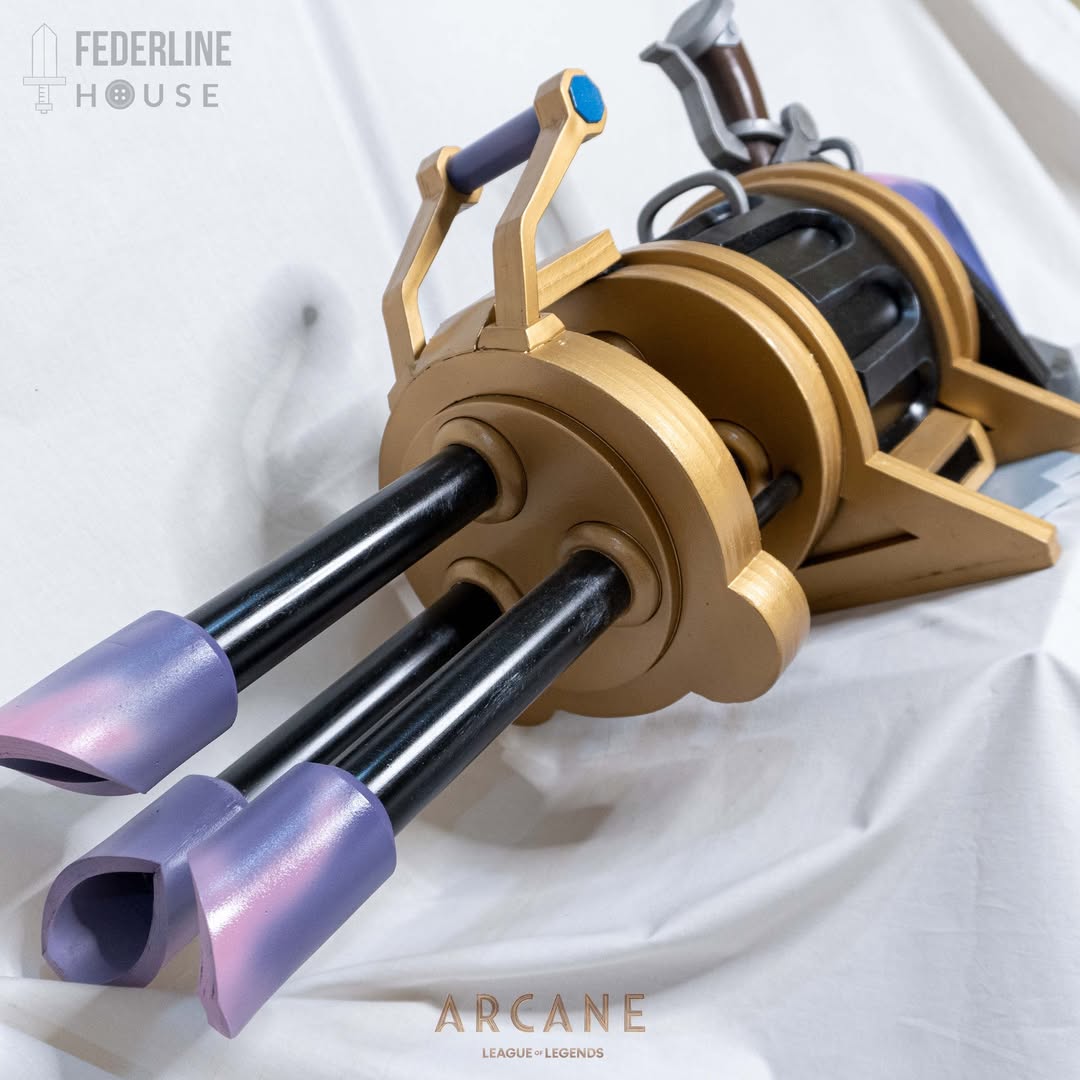 Pow-Pow Prop Pattern β Template EVA Foam untuk Cosplay Weapon (Arcane / LoL) - Gambar 4