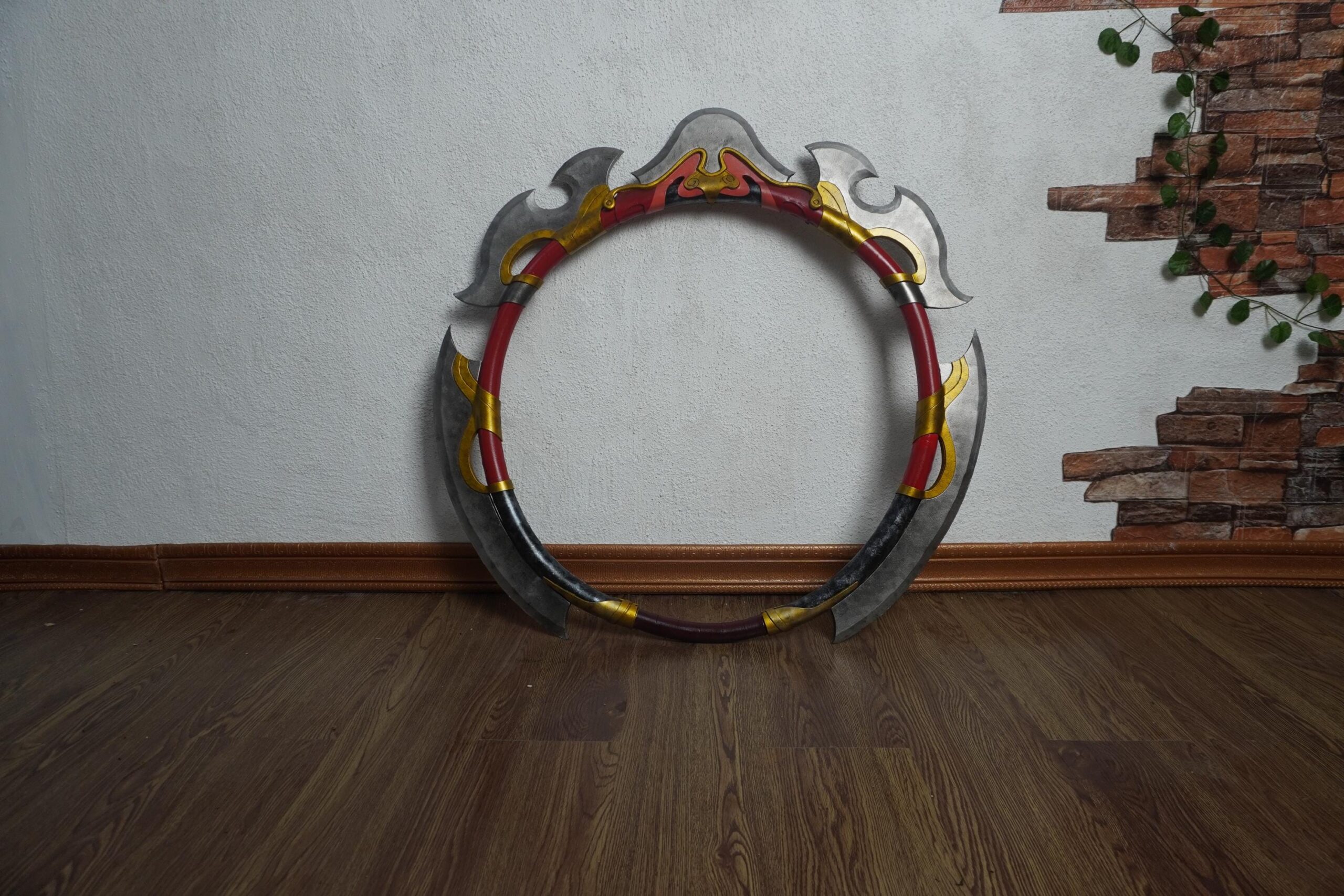Crimson Orchid Dual Blade (Sun Shangxiang Wheels) Prop Pattern β Template EVA Foam untuk Cosplay (Dynasty Warriors Origins) - Gambar 9