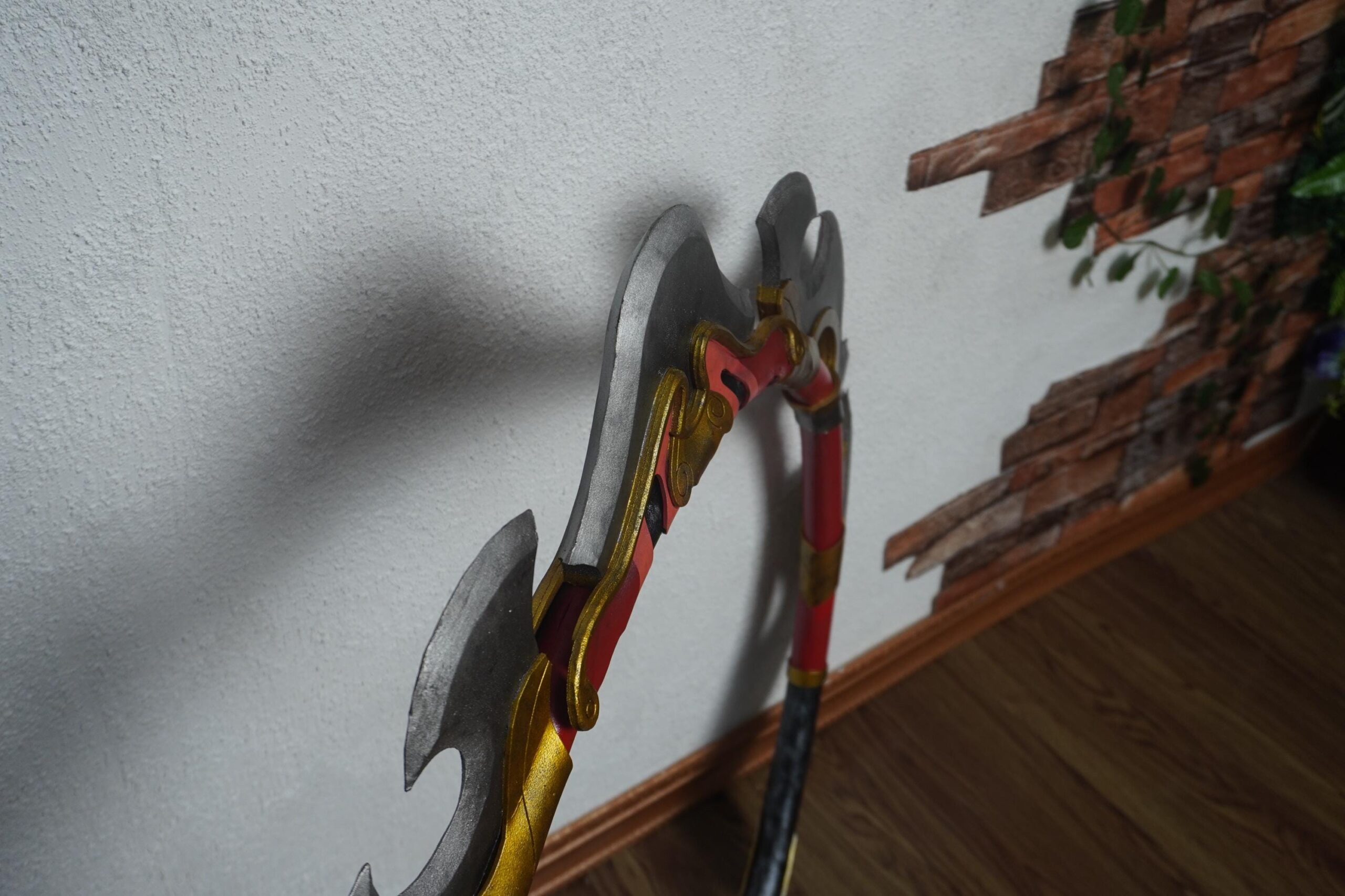Crimson Orchid Dual Blade (Sun Shangxiang Wheels) Prop Pattern β Template EVA Foam untuk Cosplay (Dynasty Warriors Origins) - Gambar 4