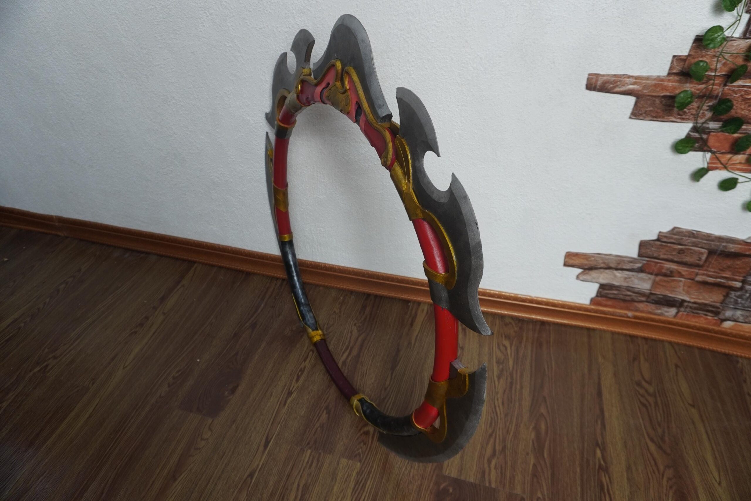 Crimson Orchid Dual Blade (Sun Shangxiang Wheels) Prop Pattern β Template EVA Foam untuk Cosplay (Dynasty Warriors Origins) - Gambar 7