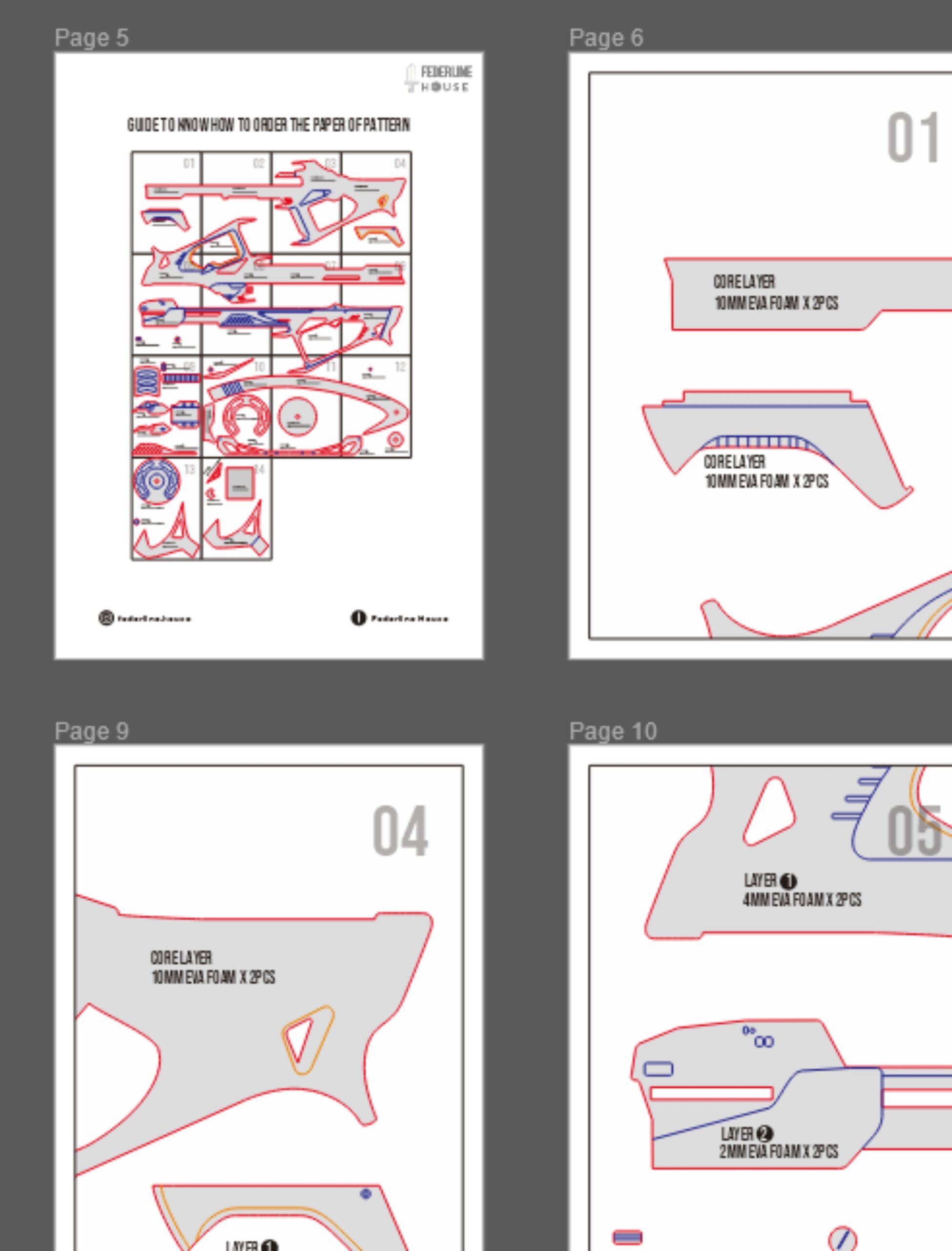 Ada Wong Crossbow Prop Pattern – Template EVA Foam untuk Cosplay (Nikke) - Gambar 2