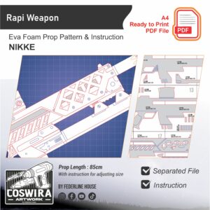 Rapi Nikke Gun Prop Pattern – Template EVA Foam untuk Cosplay (Nikke)