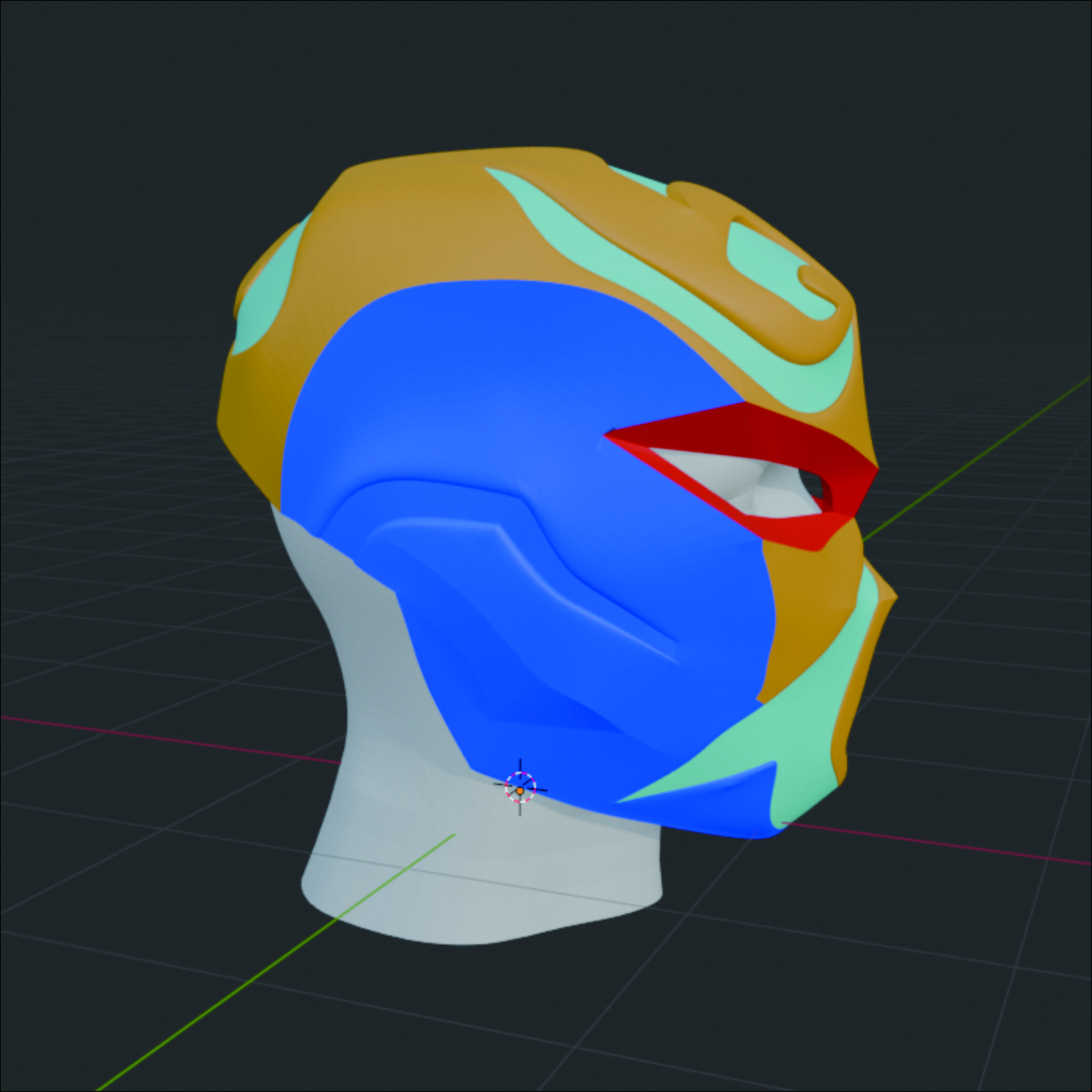 Veto Helmet Prop Pattern 3D Print File – Template untuk Cosplay (Valorant) - Gambar 6