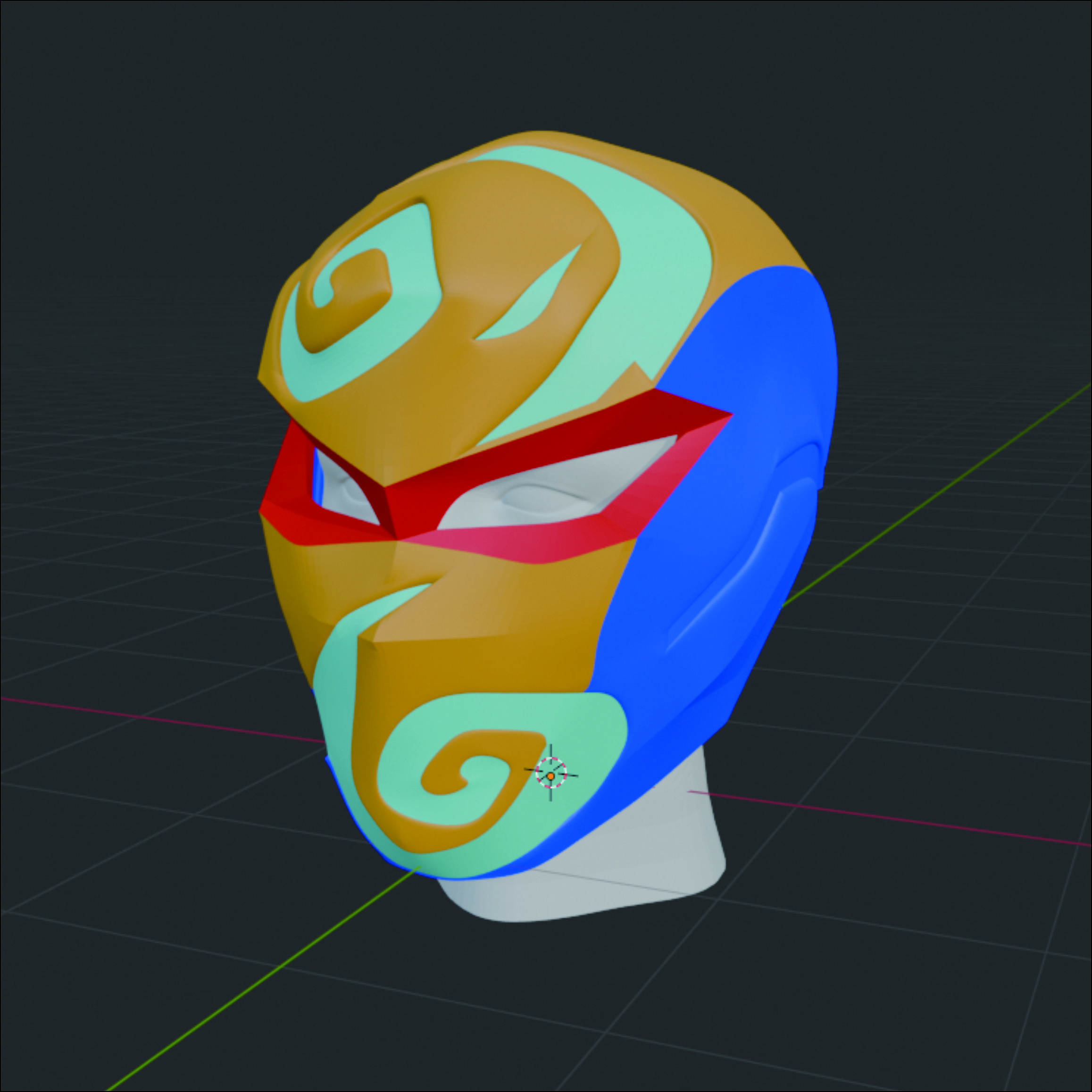 Veto Helmet Prop Pattern 3D Print File – Template untuk Cosplay (Valorant) - Gambar 2