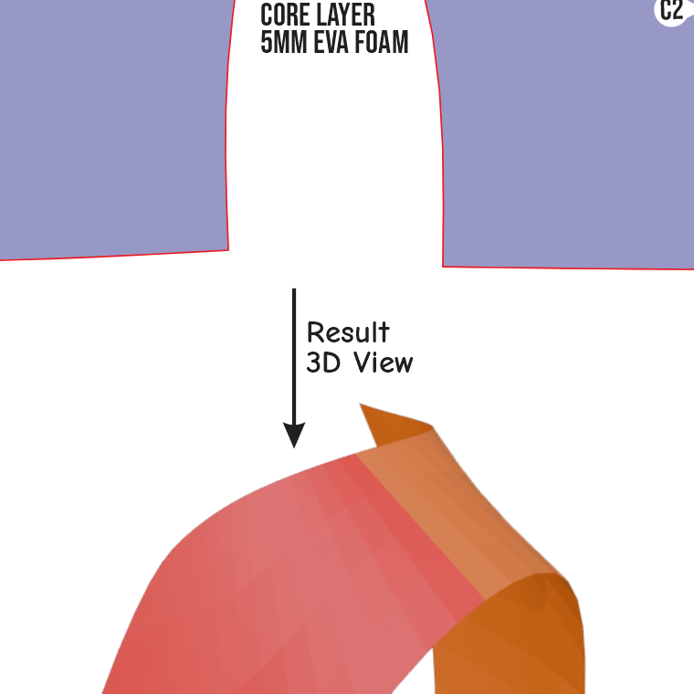 Basic Chest Armor Collar Prop Pattern β Template EVA Foam Basic Pattern untuk Cosplay - Gambar 3