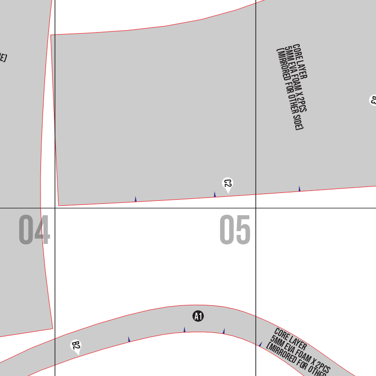 Basic Chest Armor Collar Prop Pattern β Template EVA Foam Basic Pattern untuk Cosplay - Gambar 2