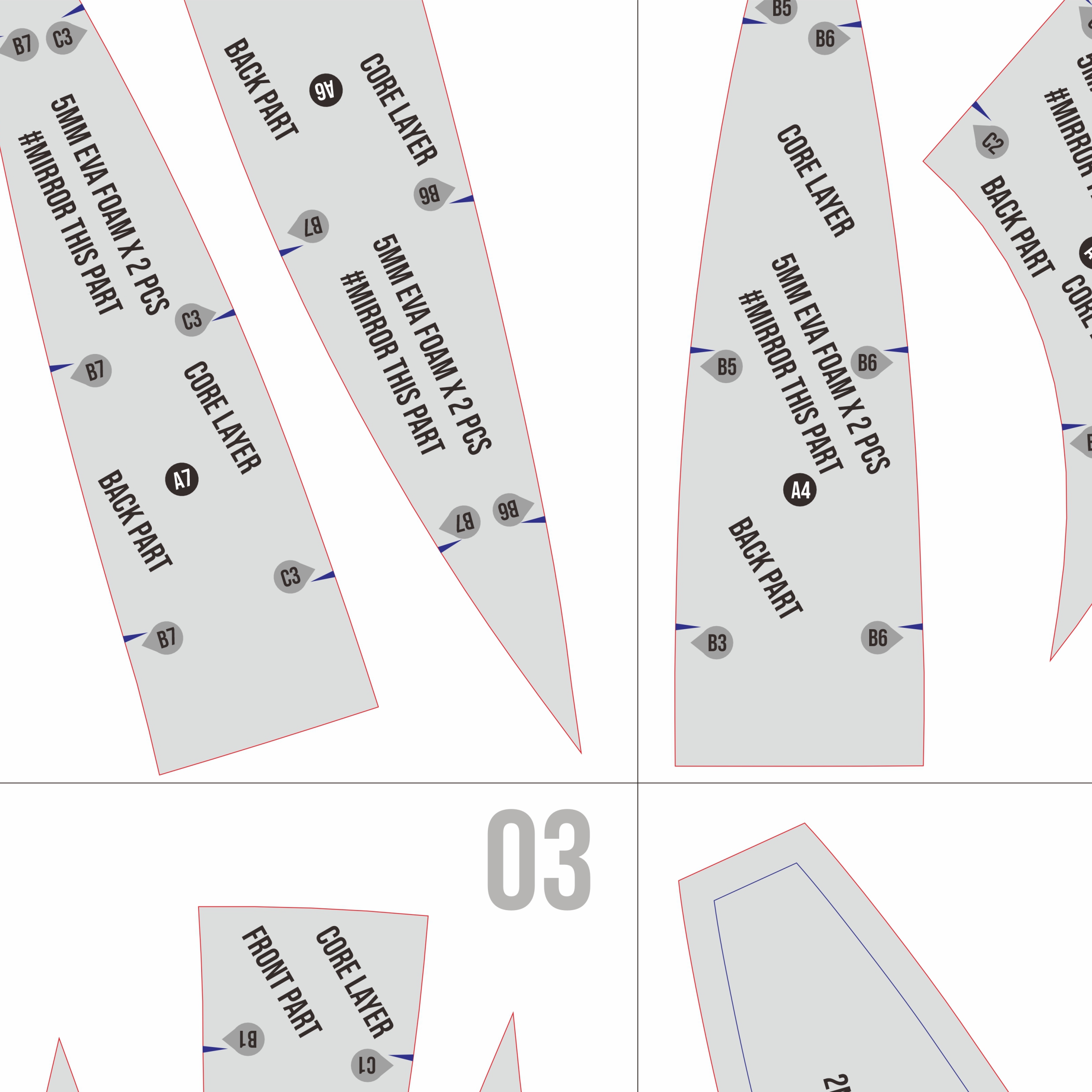 Chinese Traditional Hat Speduck Prop Pattern – Template EVA Foam Basic Pattern untuk Cosplay - Gambar 2