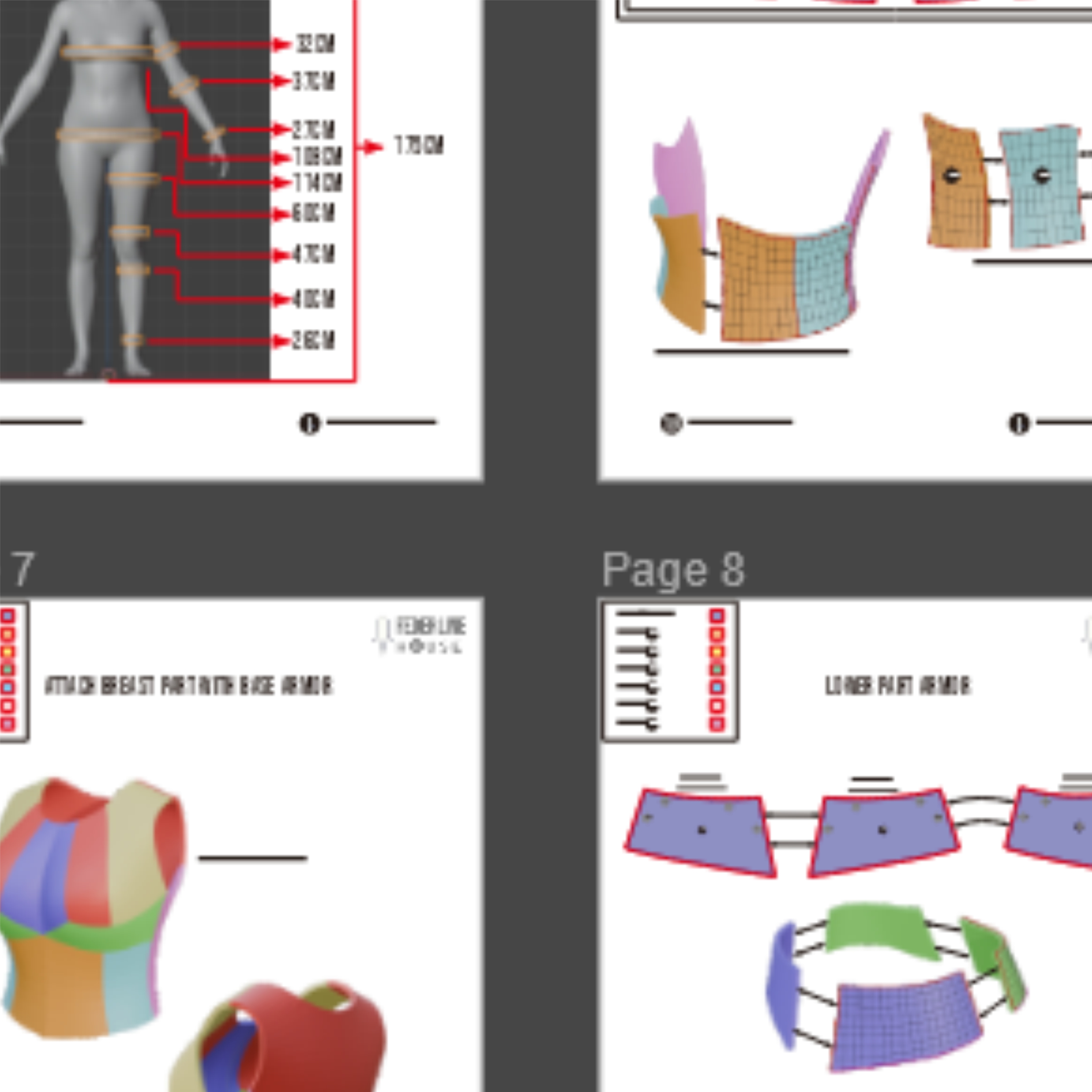Closed Female Breastplate Prop Pattern โ Template EVA Foam Basic Pattern untuk Cosplay - Gambar 3