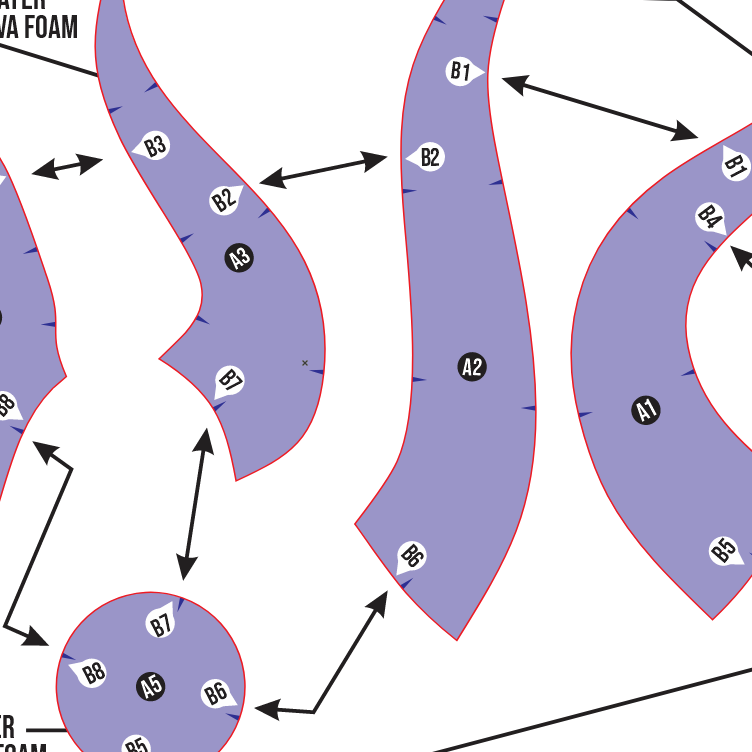Ganyu Horn Prop Pattern – Template EVA Foam Basic Pattern untuk Cosplay (Genshin Impact) - Gambar 2