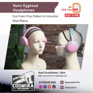 Nami Egghead Headphone Prop Pattern – Template EVA Foam untuk Cosplay (One Piece)