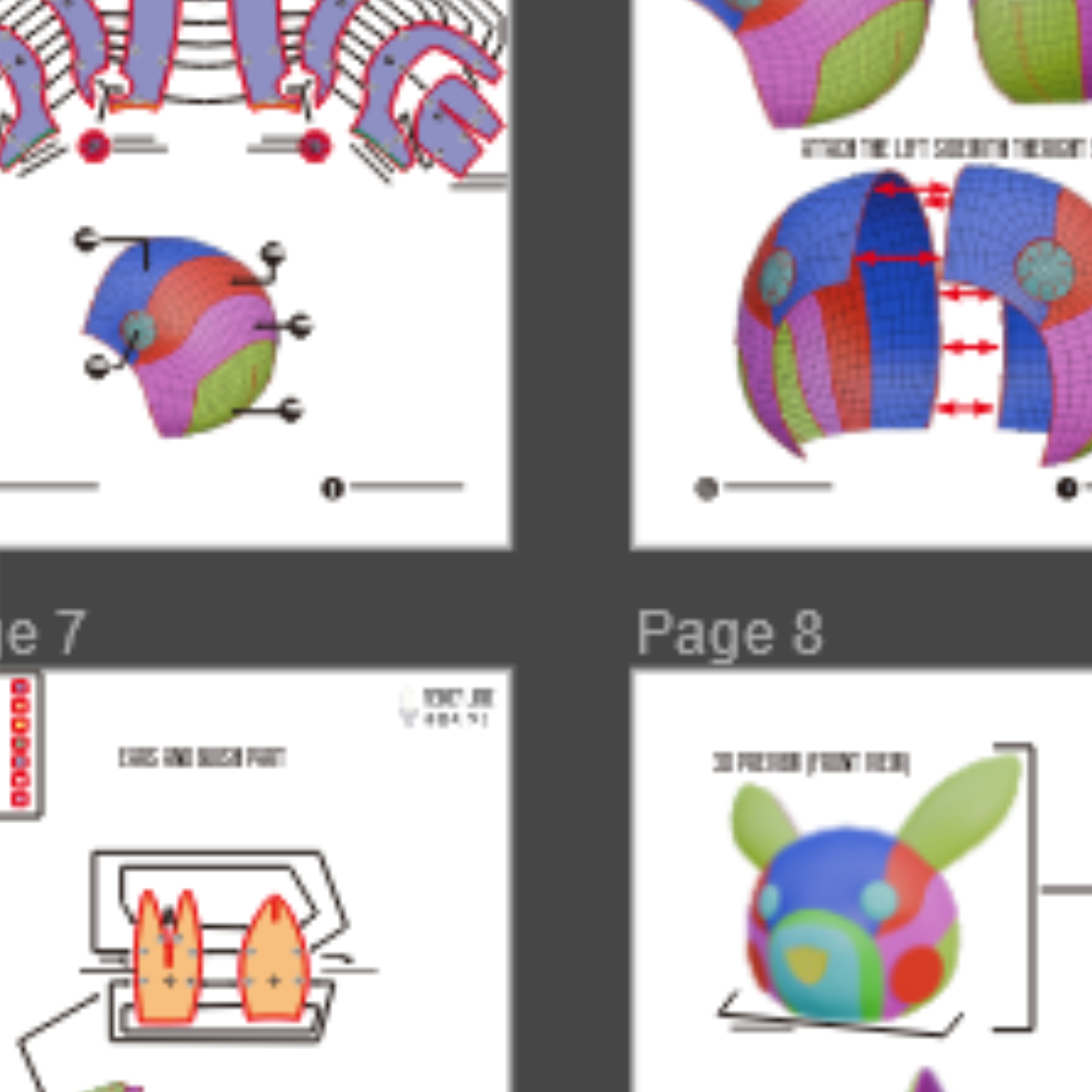 Pikachu Mascot Helmet Prop Pattern – Template EVA Foam untuk Cosplay (Pokémon) - Gambar 2
