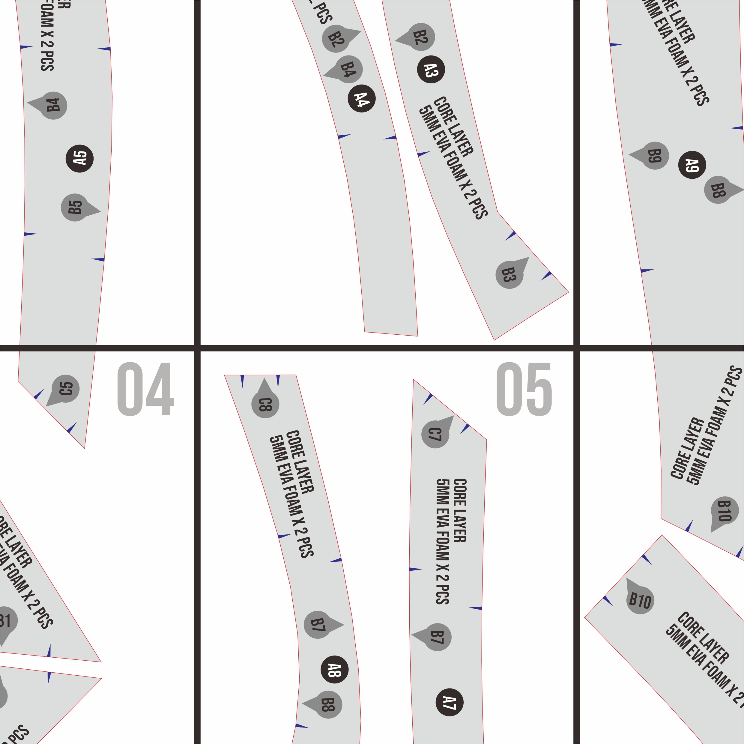 Hinata Armor Prop Pattern β Template EVA Foam untuk Cosplay (That Time I Got Reincarnated as a Slime) - Gambar 2