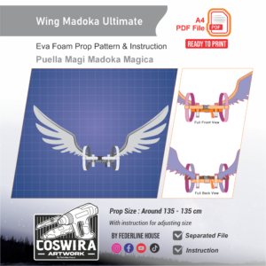 Wing Madoka Ultimate Prop Pattern – Template EVA Foam untuk Cosplay (Puella Magi Madoka Magica)
