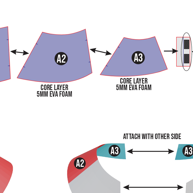 Collection Neck Collar No. 2 Prop Pattern β Template EVA Foam Basic Pattern untuk Cosplay - Gambar 2