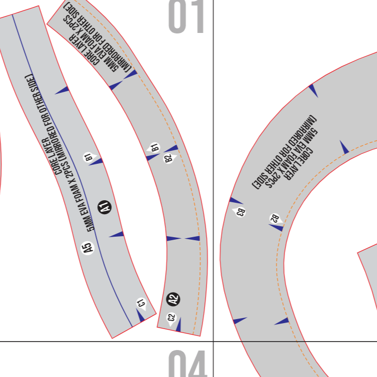 Collection Neck Collar No. 2 Prop Pattern β Template EVA Foam Basic Pattern untuk Cosplay - Gambar 3