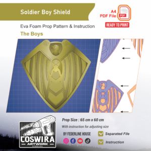 Soldier Boy Shield Prop Pattern – Template EVA Foam untuk Cosplay (The Boys)