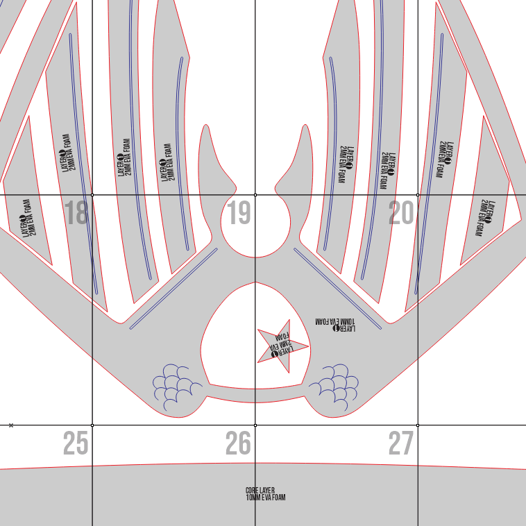 Soldier Boy Shield Prop Pattern β Template EVA Foam untuk Cosplay (The Boys) - Gambar 2
