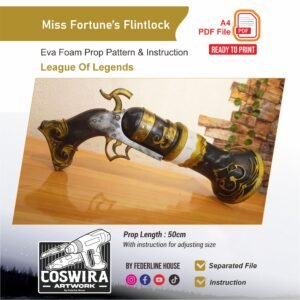Miss Fortune Flintlock Prop Pattern – Template EVA Foam untuk Cosplay (League of Legends)