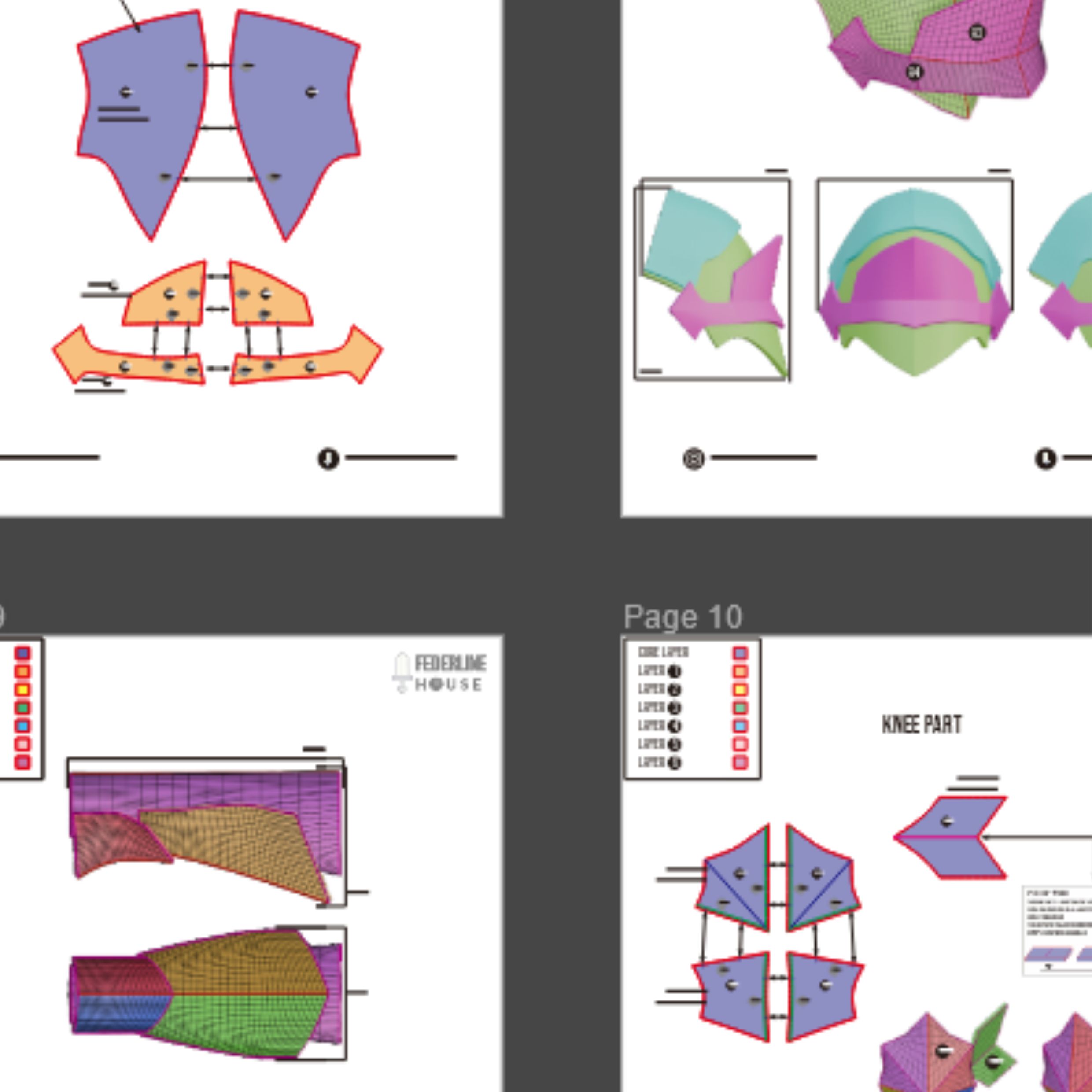 Noel Armor Prop Pattern – Template EVA Foam untuk Cosplay (hololive) - Gambar 3