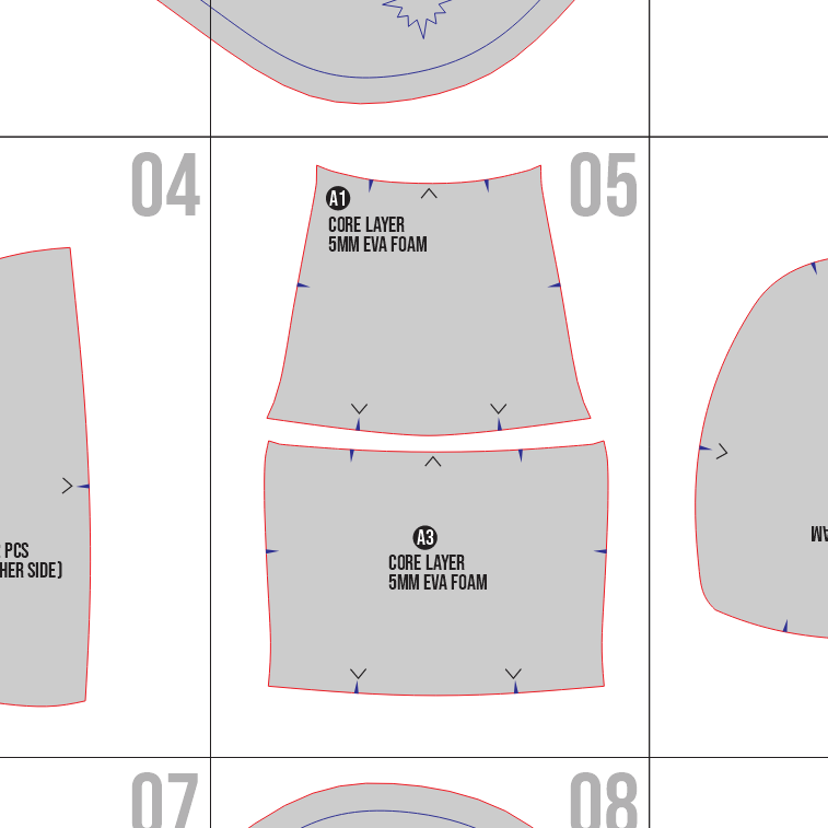 Ryusui Pirate Hat Prop Pattern β Template EVA Foam untuk Cosplay (Dr. STONE) - Gambar 3