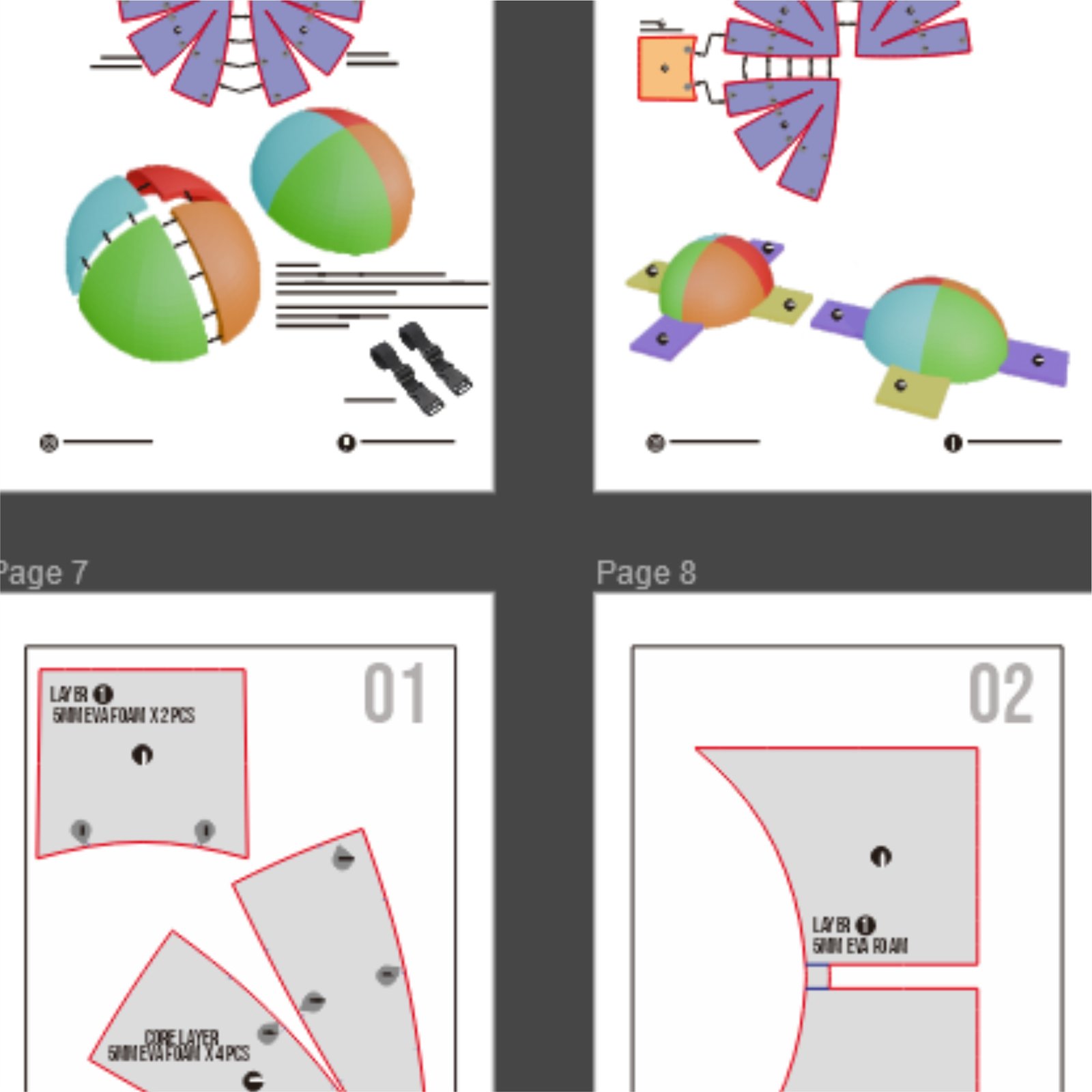 Head Support Prop Pattern β Basic EVA Foam Pattern untuk Cosplay - Gambar 3