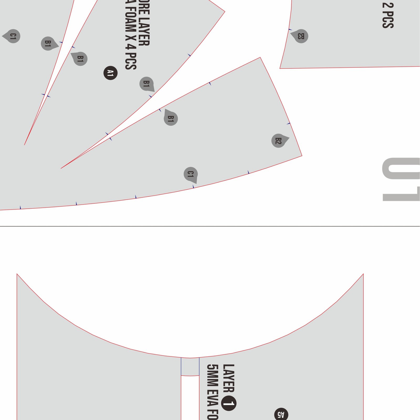 Head Support Prop Pattern β Basic EVA Foam Pattern untuk Cosplay - Gambar 2